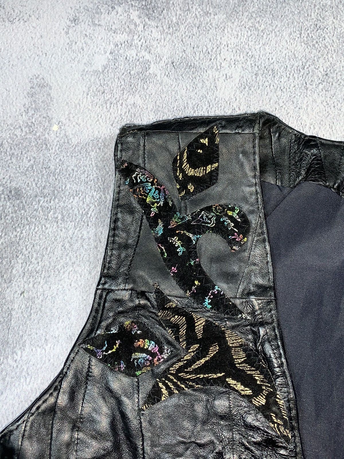 Other Vintage 80s style wmns Leather patchwork vest retro size M Size M / US 6-8 / IT 42-44 - 5 Thumbnail