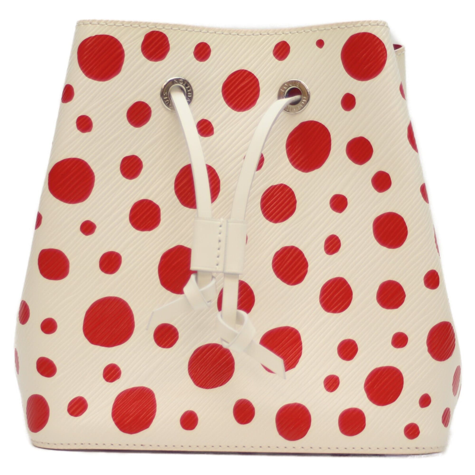 LOUIS VUITTON x KY Yayoi Kusama 23 Years M21742 White Red Dot Epi NeoNoe BB Shoulder Bag Women's