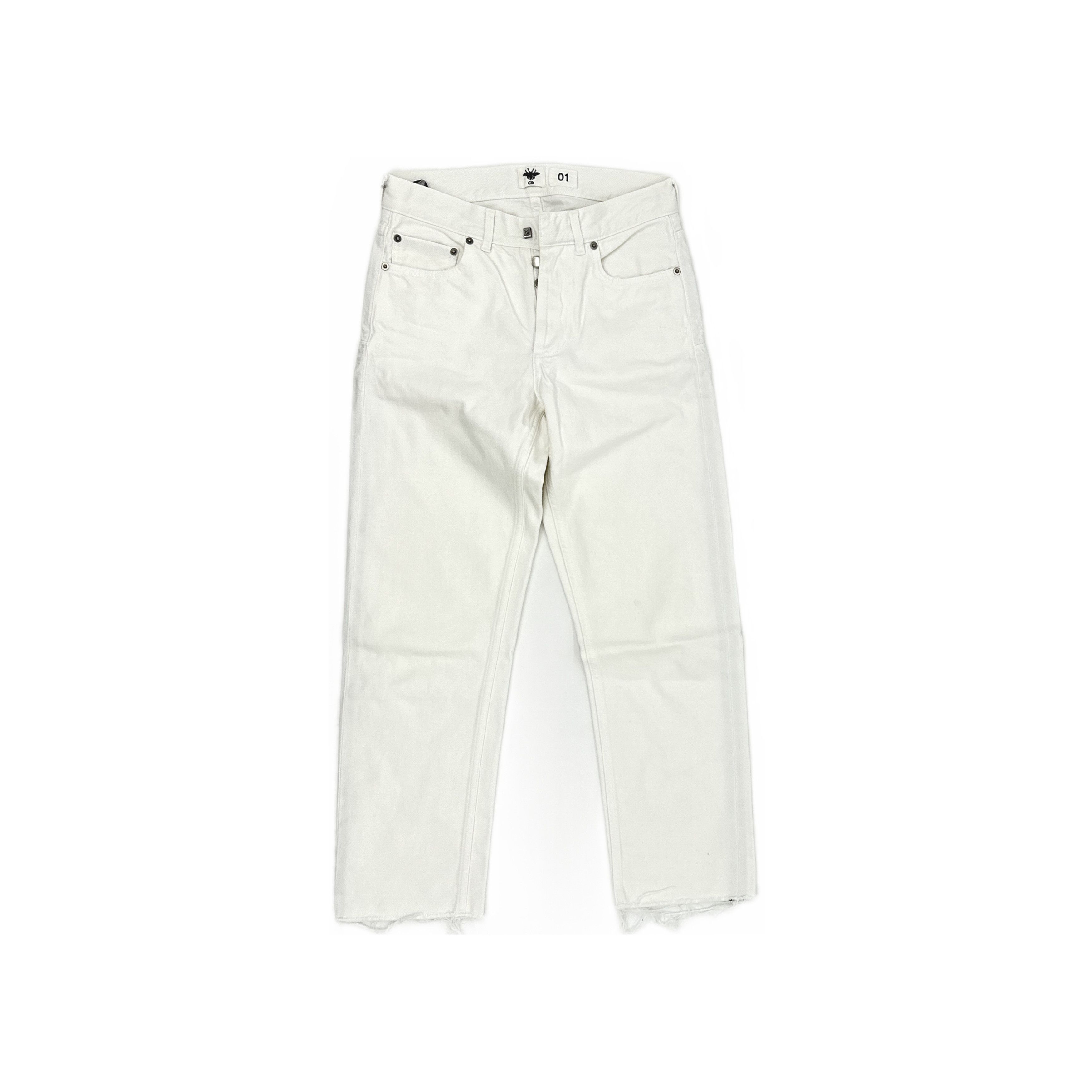 Dior Dior White Straight Leg Denim Jeans Size 32 Size 24" / US 00 / IT 34 - 1 Thumbnail