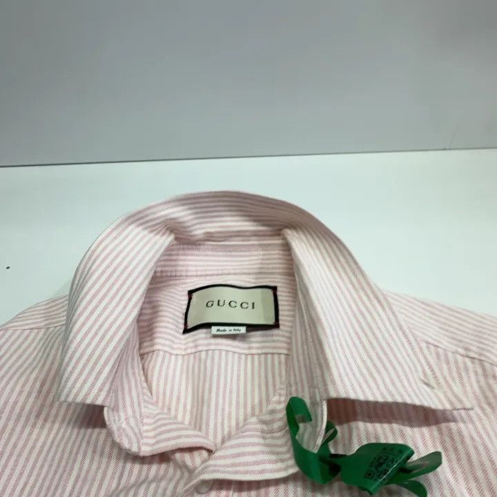 Gucci Gucci Gucci Striped Embroidered Logo Long Sleeve Shirt -25 Size US M / EU 48-50 / 2 - 6 Thumbnail