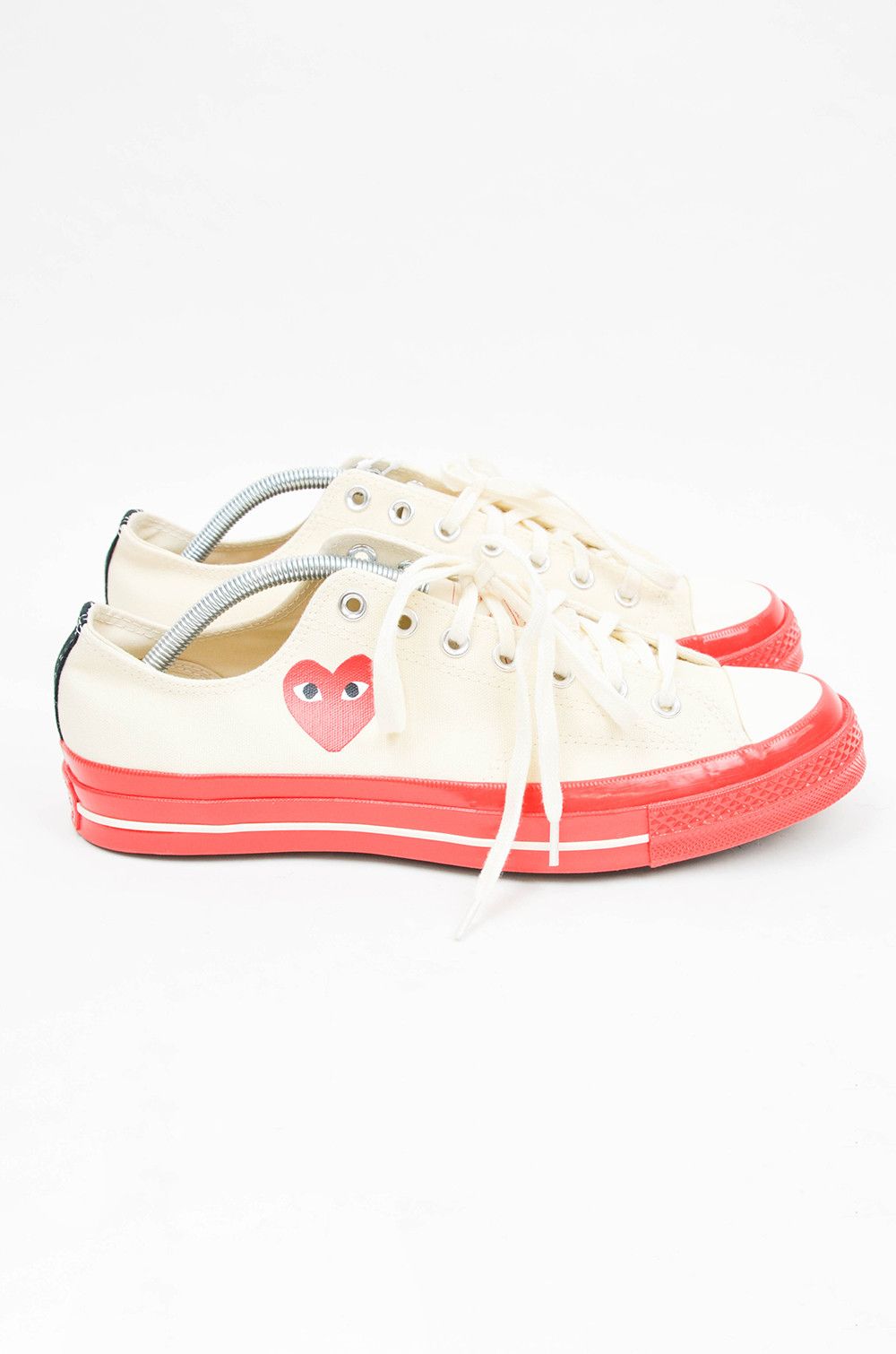 Comme des Garcons × Vans CDG Play Converse Chuck Taylor Low Red Sole Sneakers US 10 Size US 10 / EU 43 - 2 Thumbnail