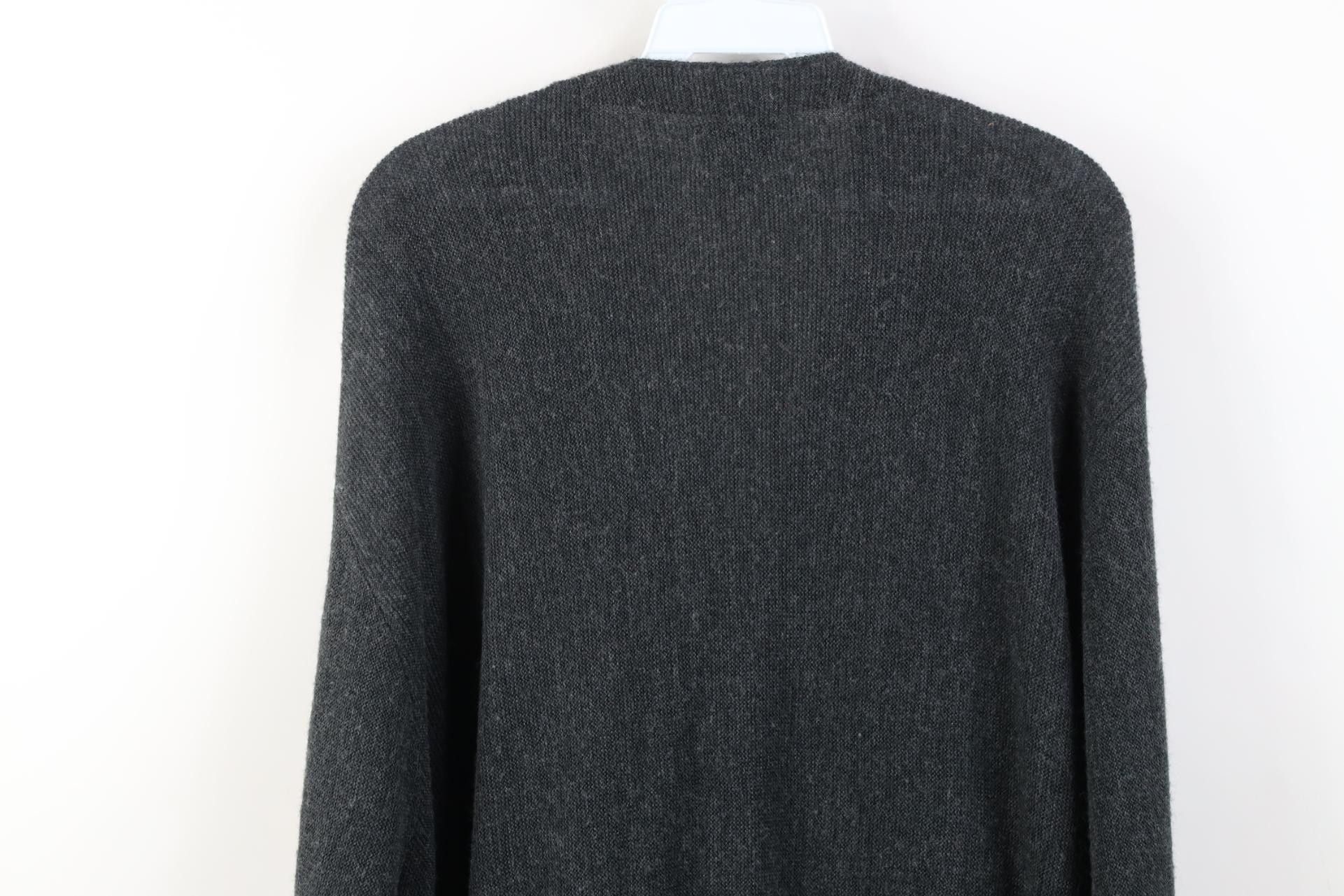 Izod Vintage 80s Izod Lacoste Knit Cardigan Sweater Dark Gray USA Size US XL / EU 56 / 4 - 9 Thumbnail