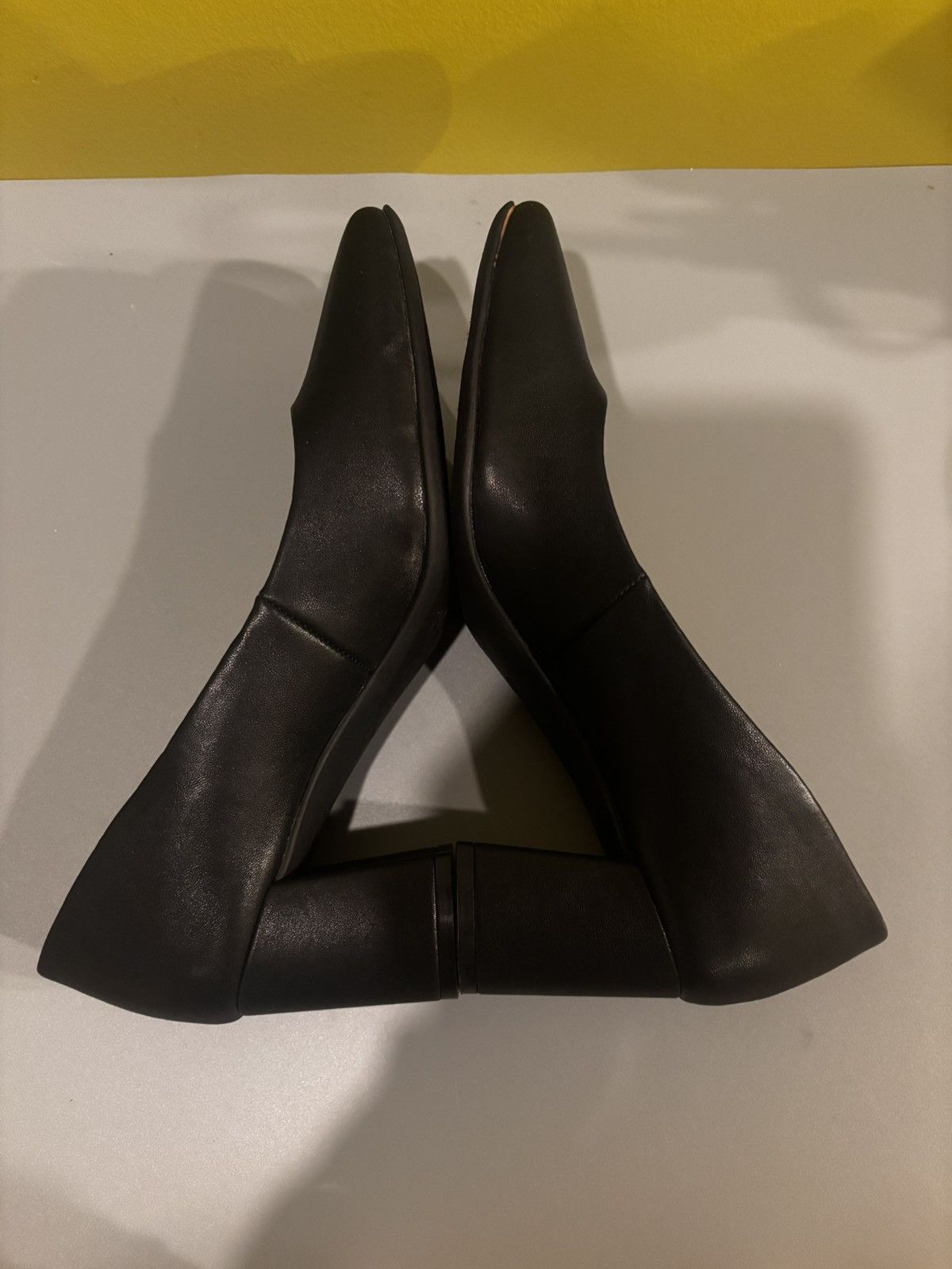 Naturalizer Black leather square heels0921 Size US 8 / IT 38 - 6 Thumbnail