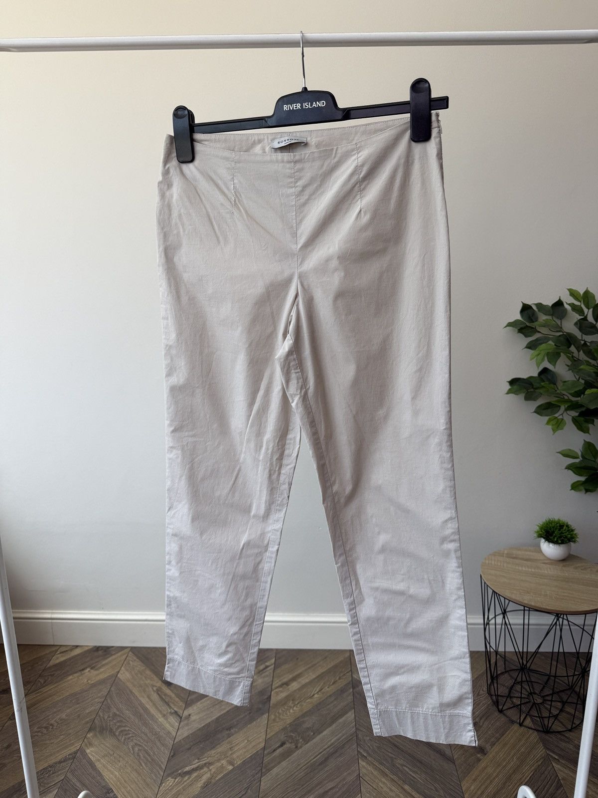Other Vintage ROSSO35 Genova Beige Cotton Stretch Pants Women’s Size 28" / US 6 / IT 42 - 2 Thumbnail