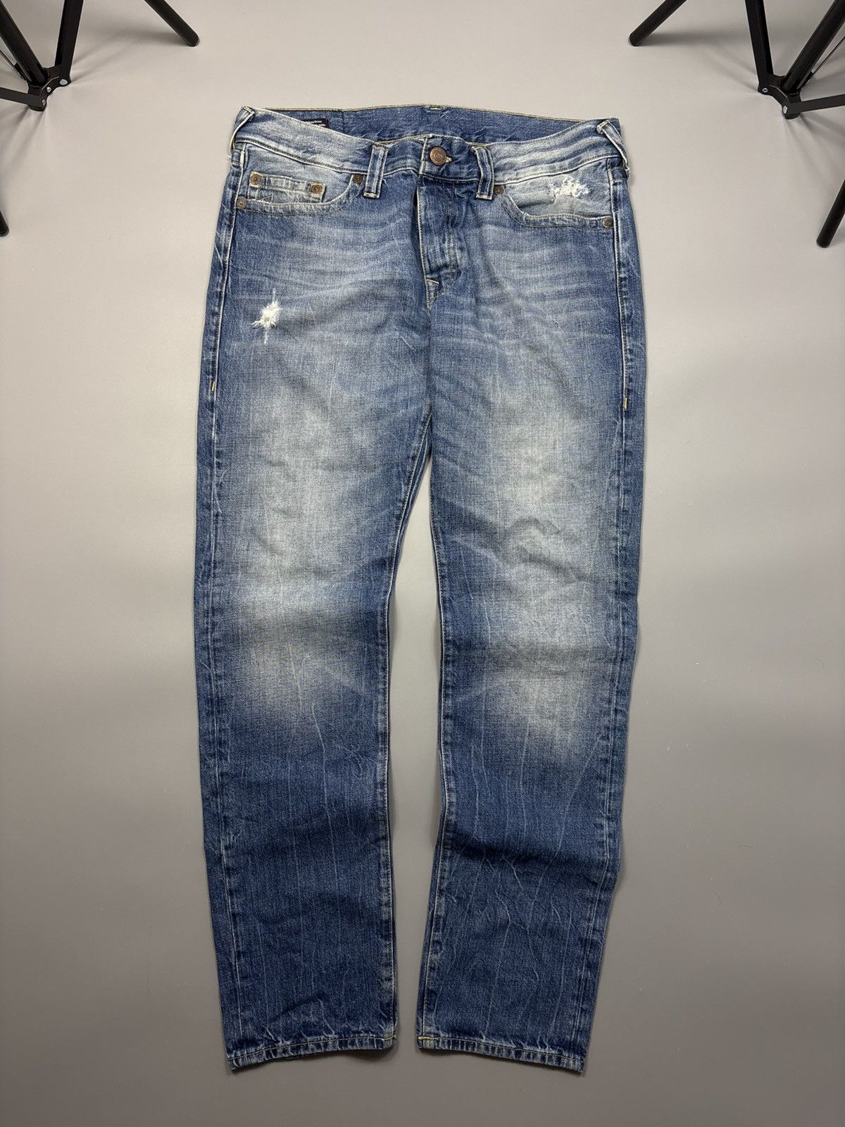True Religion True Religion Relaxed Skinny Men's Straight Jeans Size US 36 / EU 52 - 6 Thumbnail
