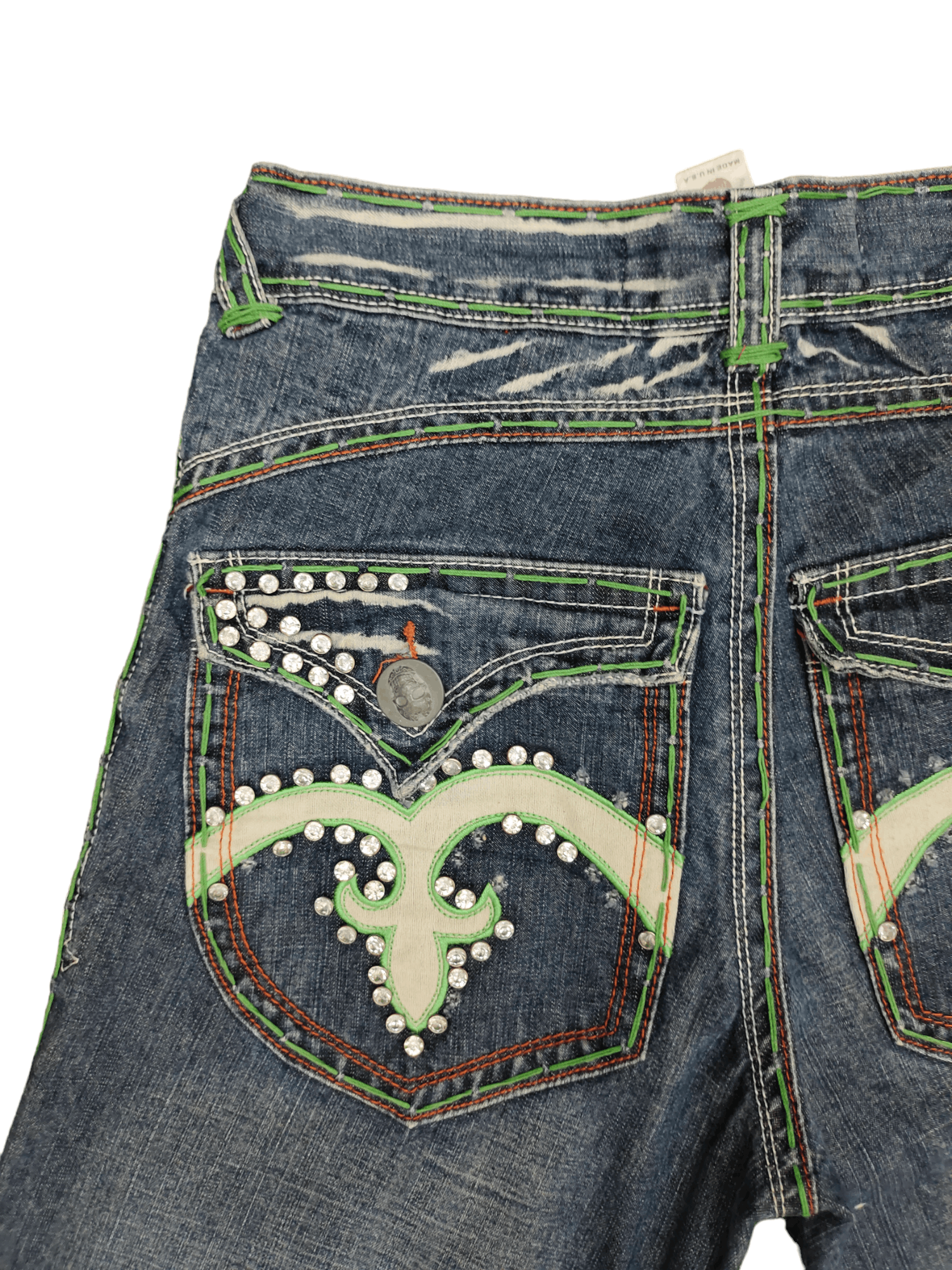 Le Grande Bleu (L.G.B.) Flare Jeans Laguna Beach Denim Boot Cut Chrome Heart Inspire Size US 30 / EU 46 - 6 Thumbnail