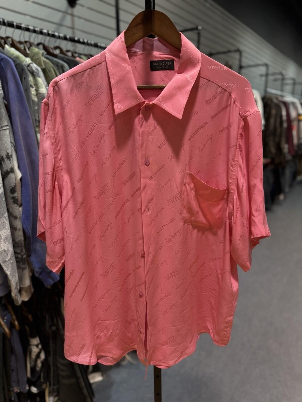 Balenciaga Balenciaga Homewear Pink Oversized Pajama Blouse 32 $1650 Size M / US 6-8 / IT 42-44 - 3 Thumbnail