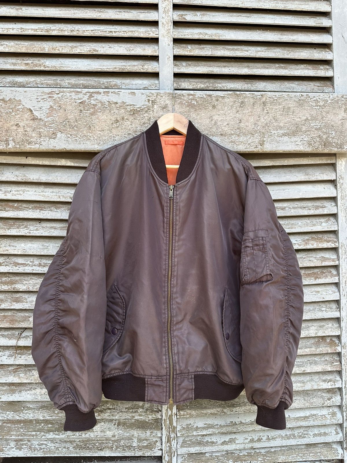 Vintage 🪖Vintage Uniqlo Sun Faded Bomber Jacket Size US L / EU 52-54 / 3 - 6 Thumbnail
