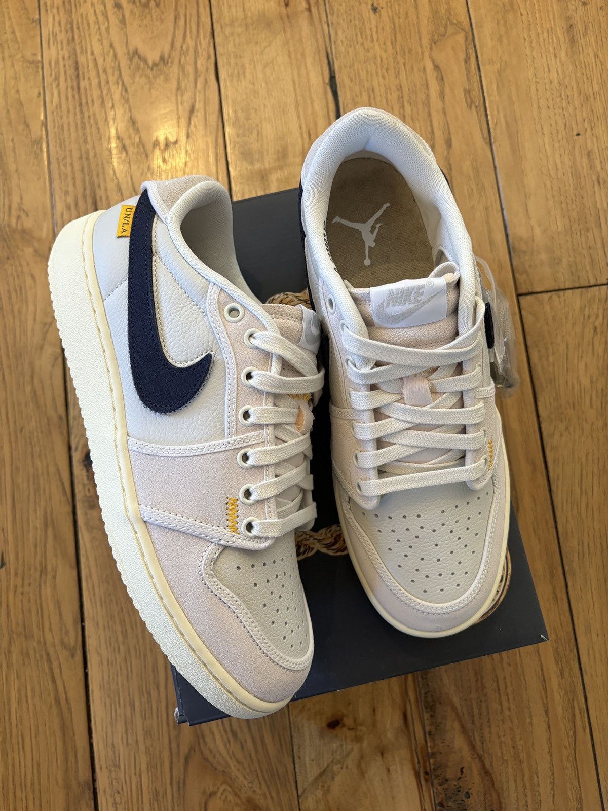 Jordan Nike Jordan 1 Low Ajko Sp Sail Leather Shoes in White, Men's (Size 9)