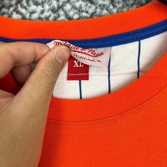 Mitchell & Ness New York Mets Shirt Men Extra Large Short Sleeve Cotton Size US XL / EU 56 / 4 - 3 Thumbnail