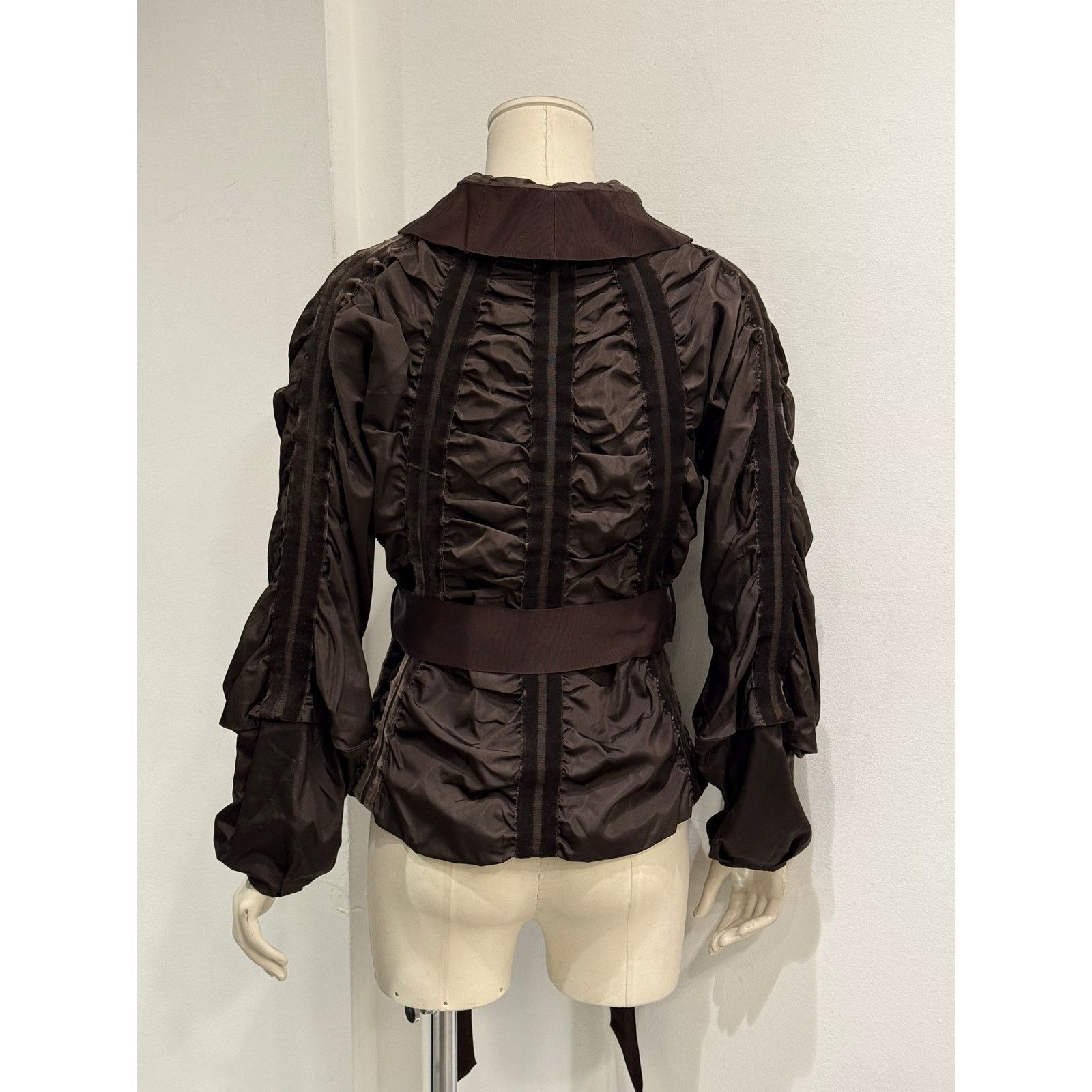 Saint Laurent Paris A/W2002 Yves Saint Laurent by Tom Ford ruched velvet jacket Size S / US 4 / IT 40 - 8 Thumbnail