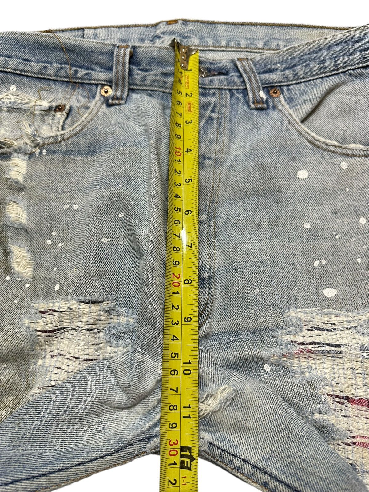 Levi's Vintage 80s Levis 501 Paint Splatter Distressed Jeans Size US 32 / EU 48 - 15 Thumbnail