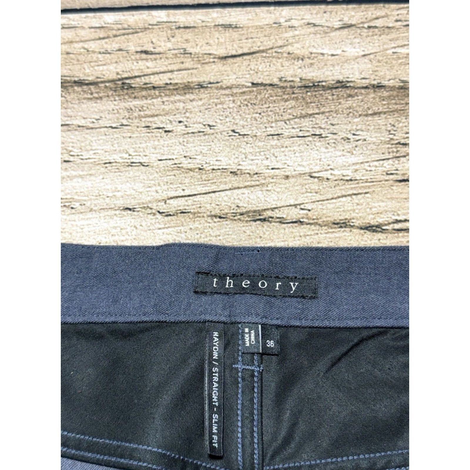 Theory Theory Pants Mens 36x31 Gray Slim Straight 100% Cotton 5 Pocket Dress Pants Vintage No N/A Size US 36 / EU 52 - 4 Thumbnail