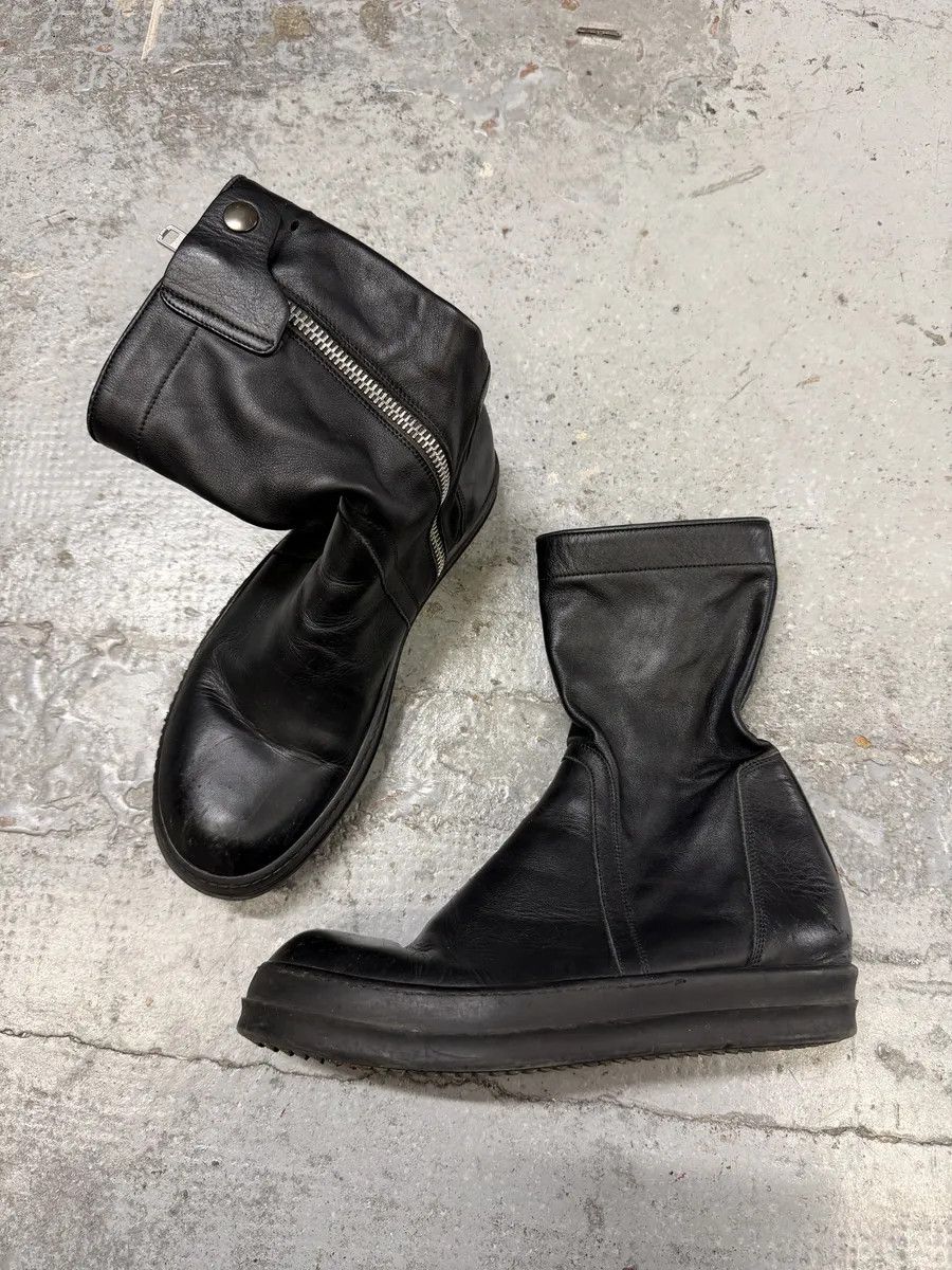 Rick Owens Rick Owens Black Leather Ankle Abstract Boots Size US 8.5 / EU 41-42 - 9 Thumbnail