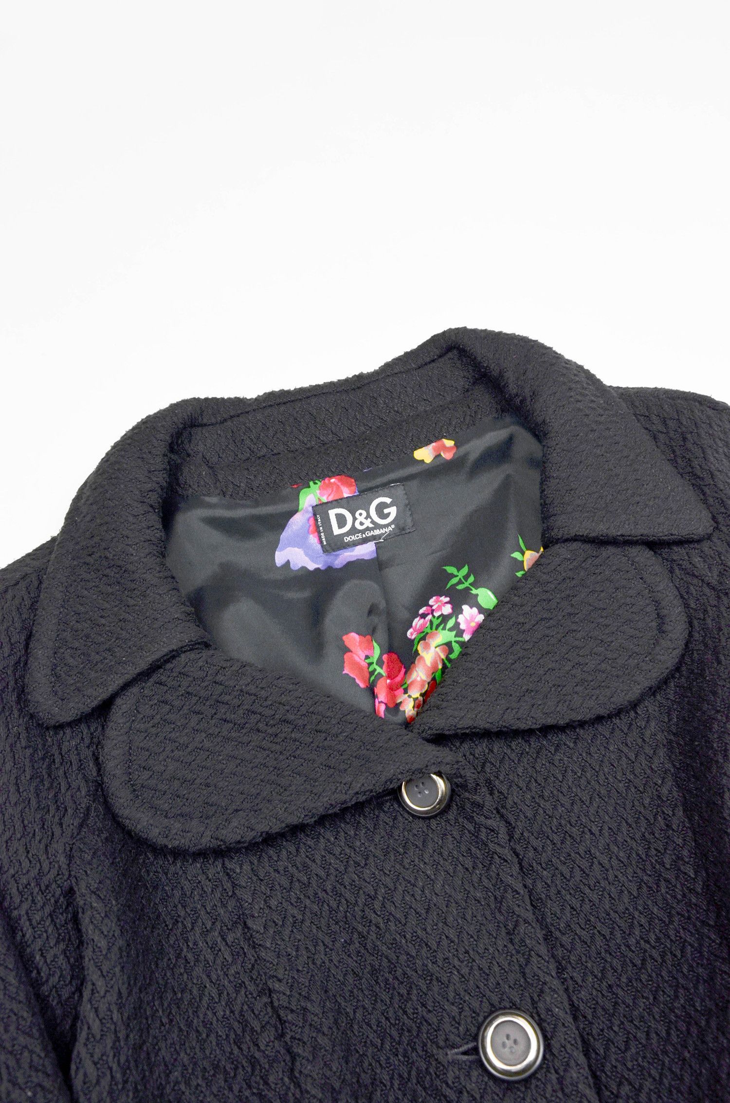 Dolce & Gabbana Dolce & Gabbana Vintage Black Wool Blend Overcoat – Size M Size S / US 4 / IT 40 - 8 Thumbnail