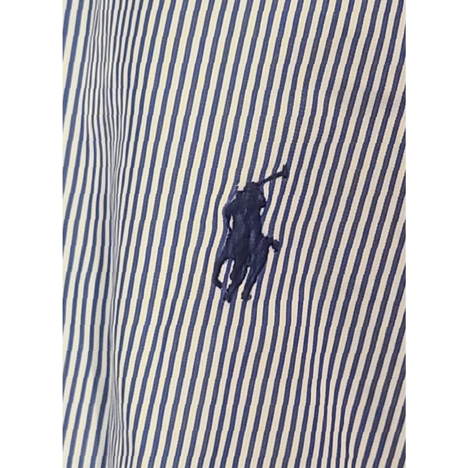 Ralph Lauren Ralph Lauren Blue Stripe Button-Down Long Sleeve Shirt Large Cotton Shirt Mens Regular L Blue Stripe Button-Up Collared Casual Vintage: No Size US L / EU 52-54 / 3 - 2 Thumbnail