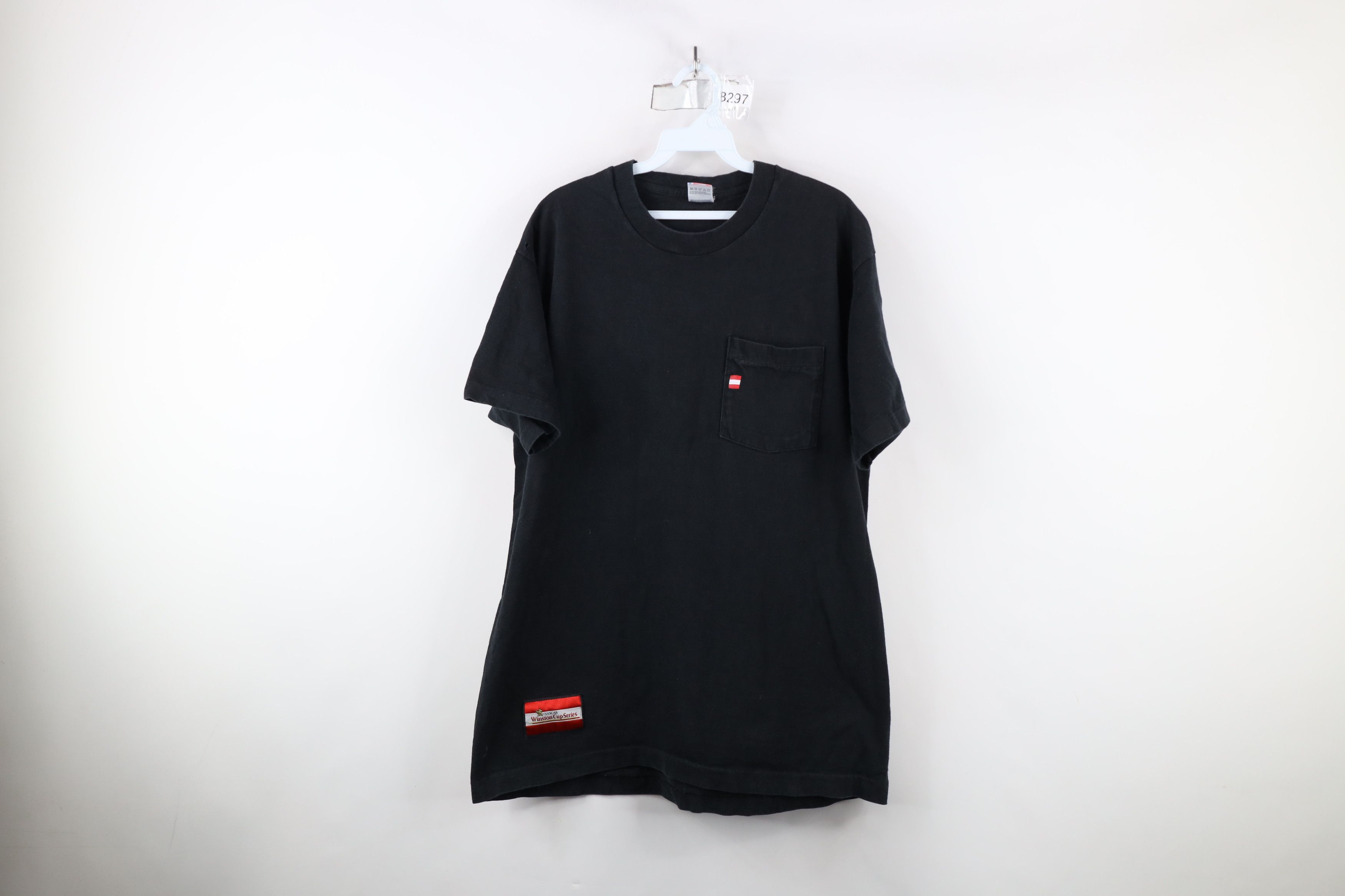 Vintage Vintage 90s Winston Cup Series Pocket T-Shirt Black USA Size US XL / EU 56 / 4 - 1 Thumbnail