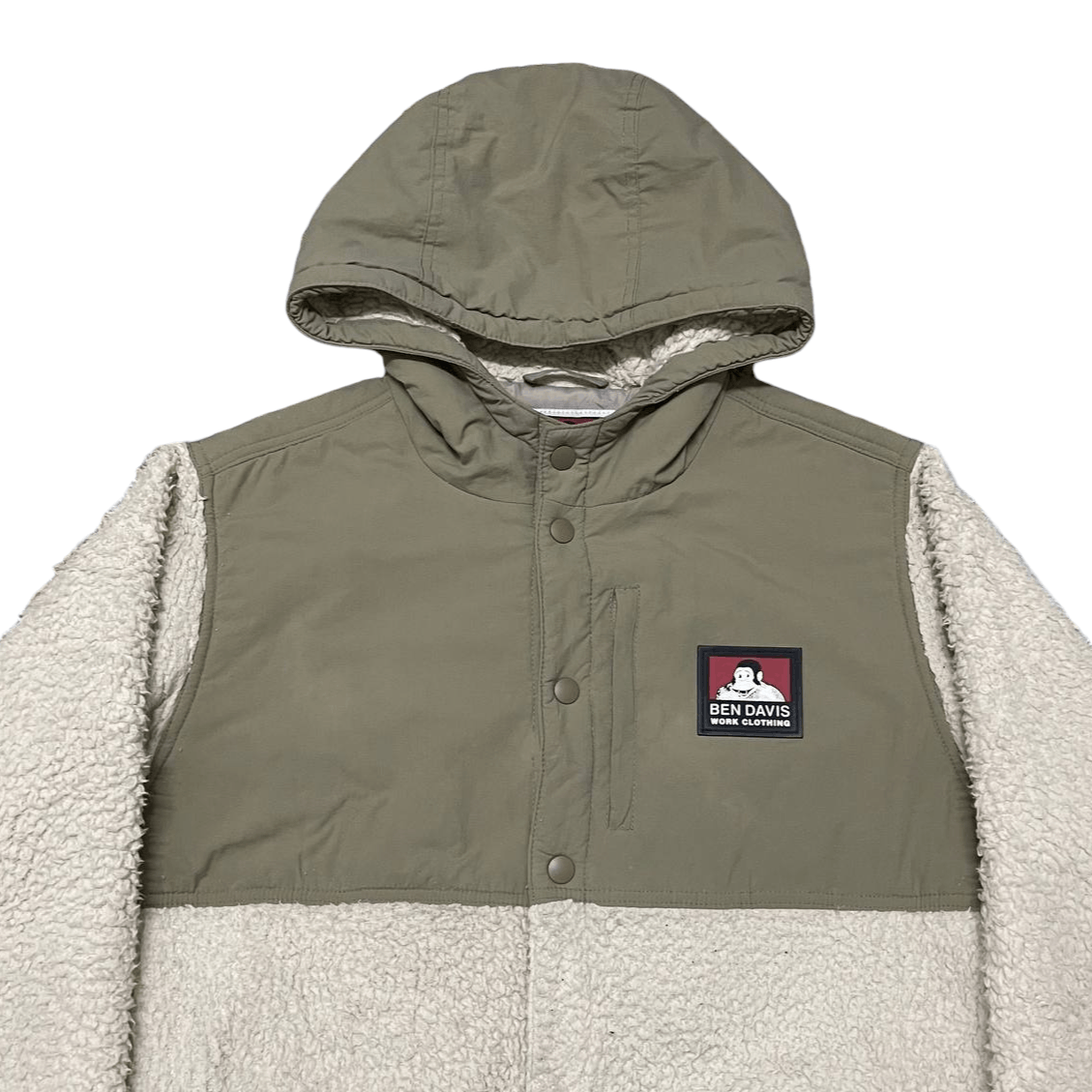 Ben Davis Vintage Ben Davis Fleece Hooded Jacket Size US M / EU 48-50 / 2 - 2 Thumbnail