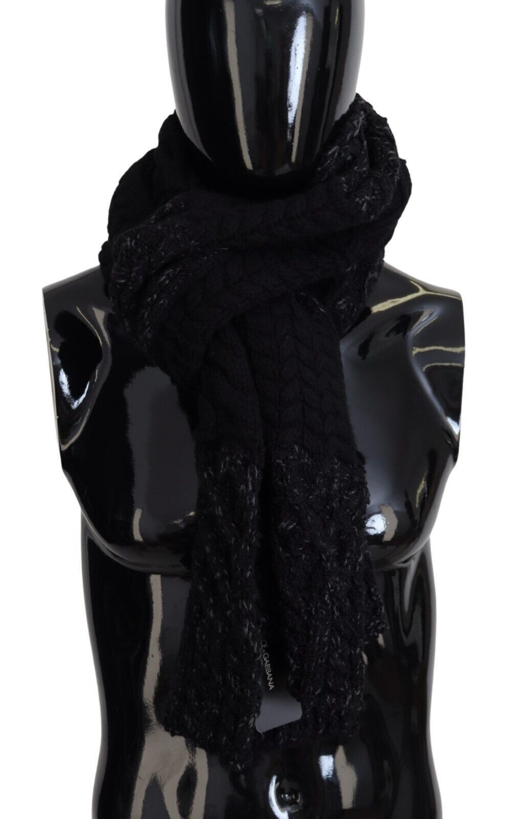 Dolce & Gabbana Elite Black Wool Blend Men's Men's Scarf Size ONE SIZE - 1 Thumbnail