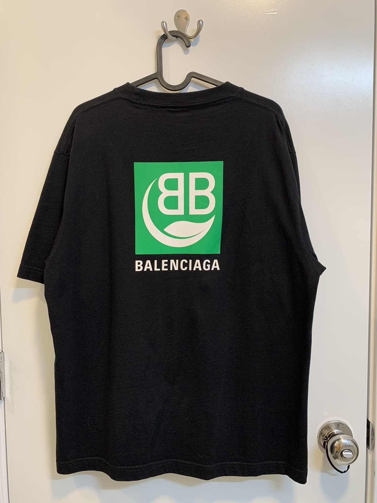 Balenciaga Balenciaga Green Logo Tee Size US M / EU 48-50 / 2 - 2 Thumbnail