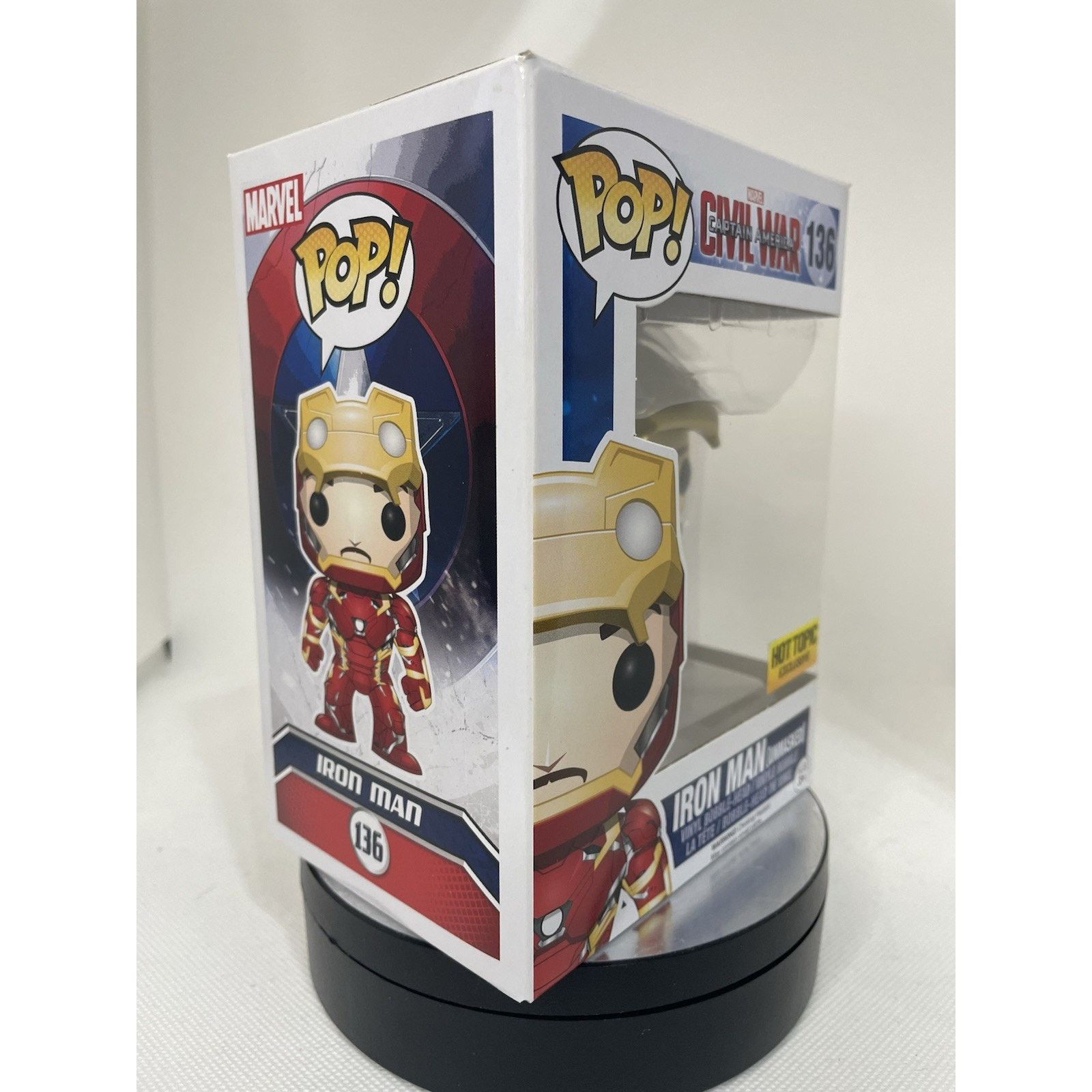 Marvel Comics Funko Pop! Iron Man (Unmasked) - Hot Topic (Exclusive) #136 Size ONE SIZE - 9 Thumbnail