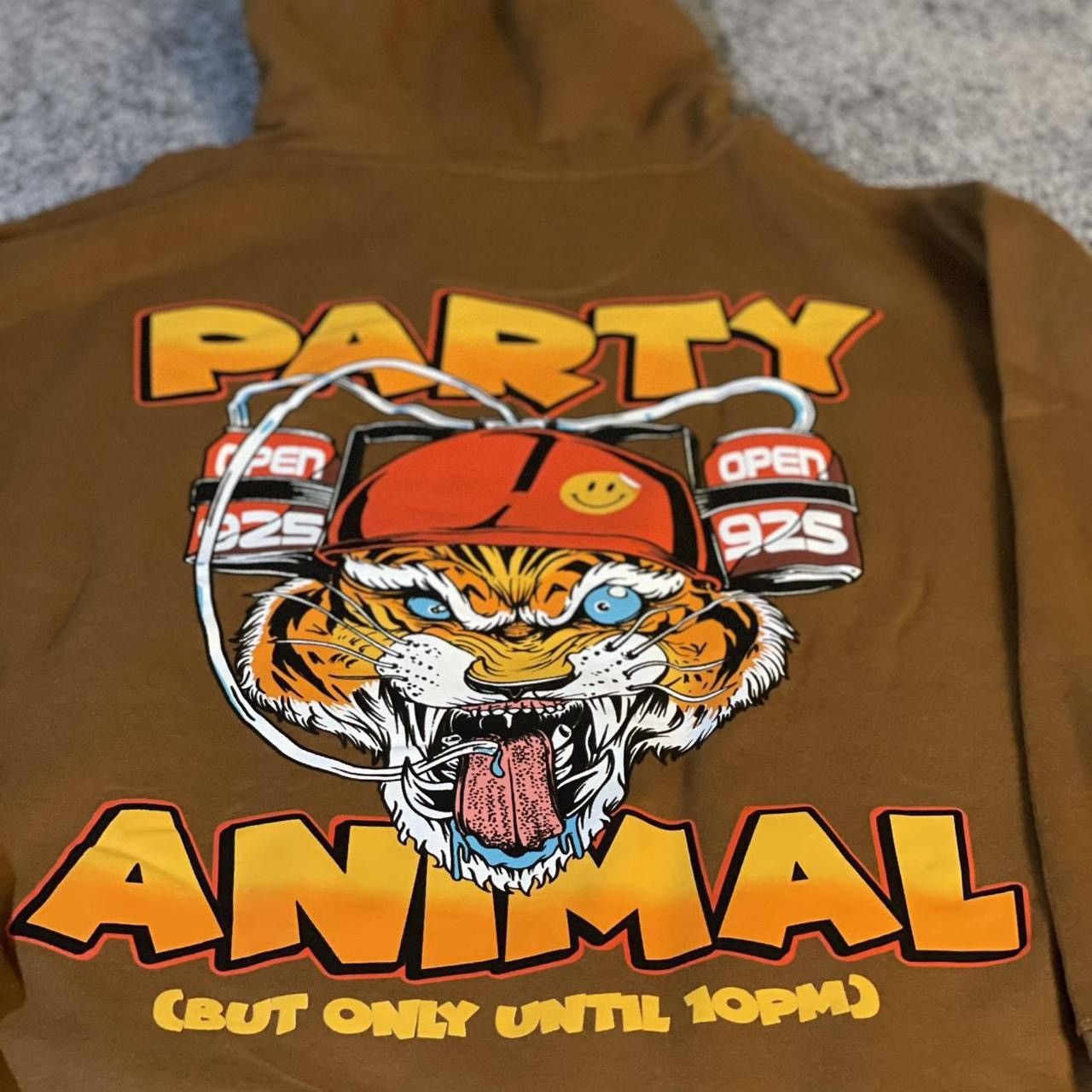 Other OPEN 925 Brown Tiger Graphic Hoodie 2XL Size US XXL / EU 58 / 5 - 4 Thumbnail