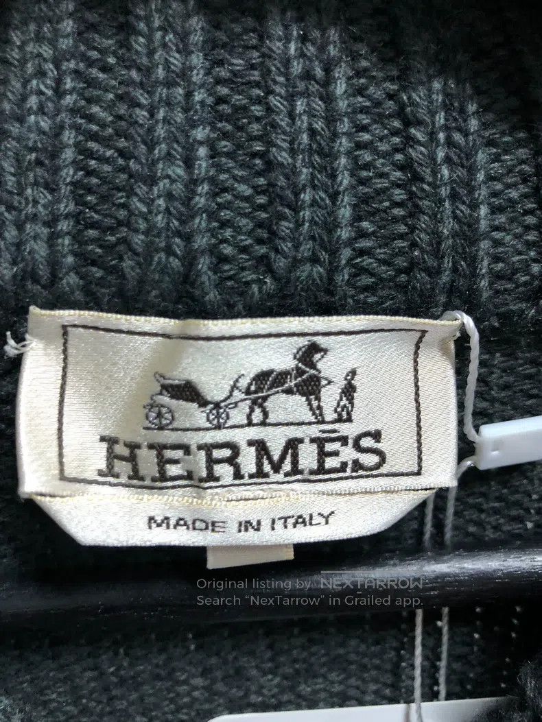 Hermes Hermes Hand-Knitted Cashmere Sweater, Step Ladder Long Rec Size US XL / EU 56 / 4 - 3 Thumbnail