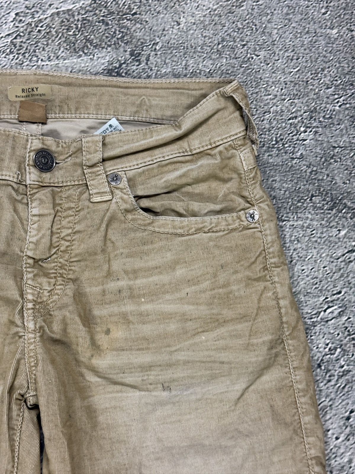 True Religion True Religion jeans vintage ricky cords corduroy pants beige Size US 30 / EU 46 - 9 Thumbnail