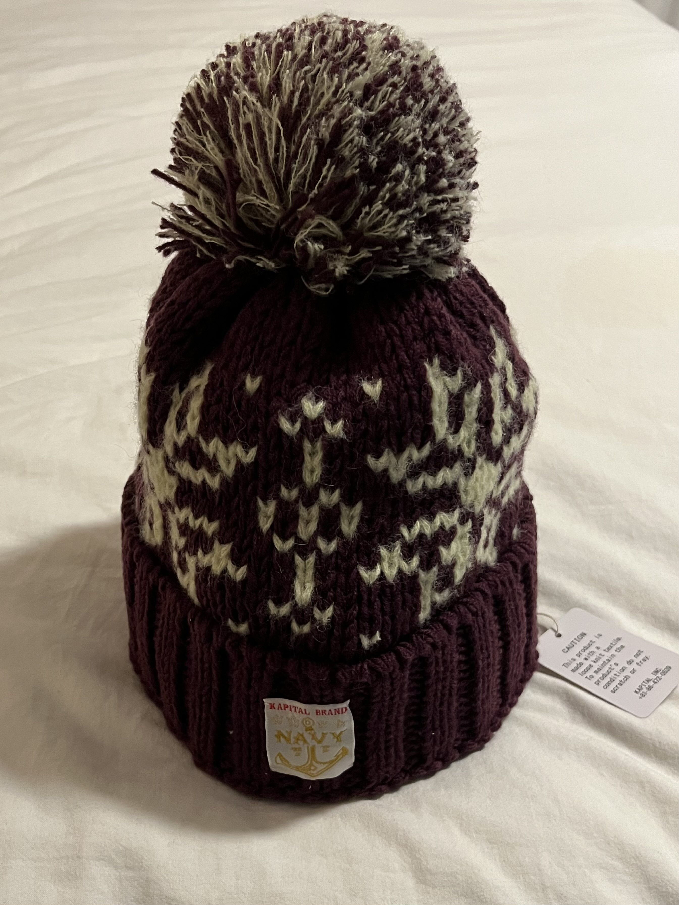 Kapital 3G Wool Snow Pattern Knit Beanie Size ONE SIZE - 4 Thumbnail