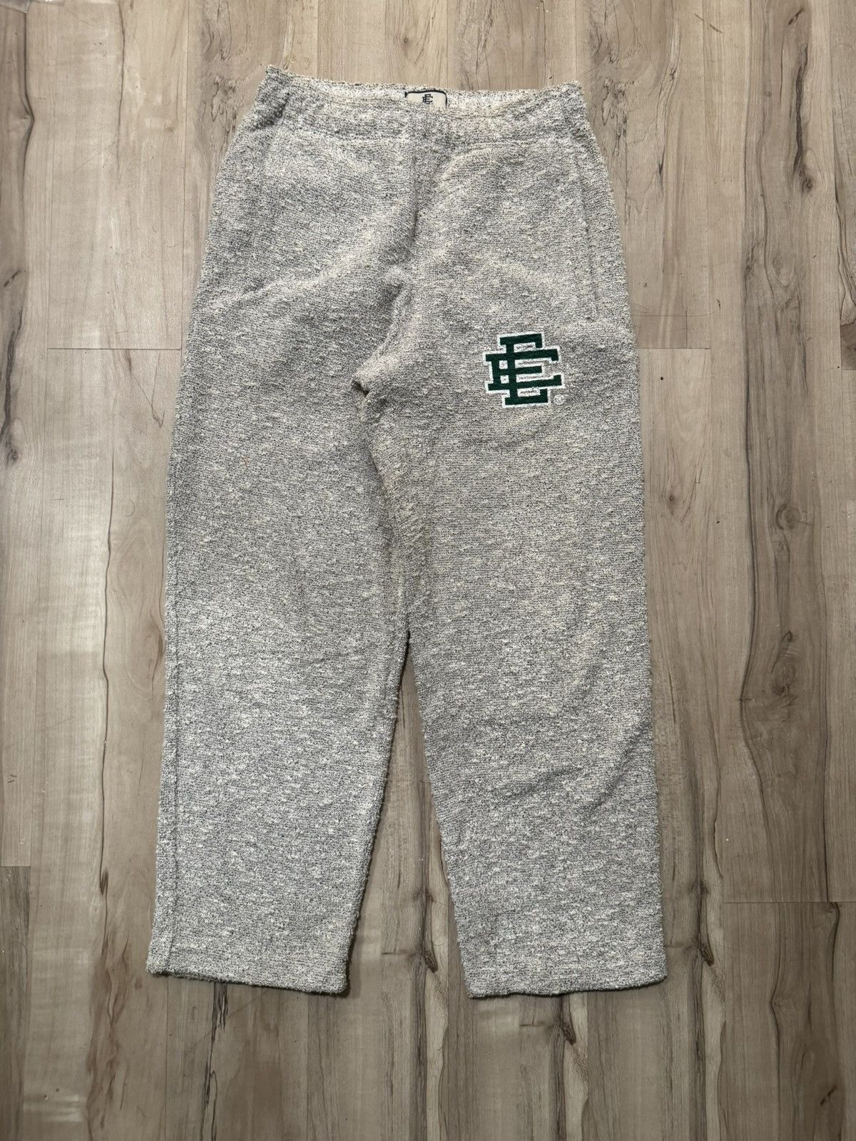 image of Eric Emanuel Grey Boucle W Green Ee Sweatpants, Men's (Size 30)