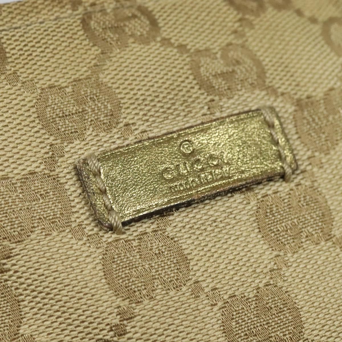 Gucci GUCCI GG Canvas Sherry Line Hand Bag Beige Gold Pink Size ONE SIZE - 14 Thumbnail
