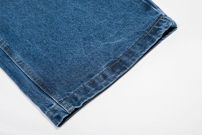 Jean American retro letter print curved jeans for men Size US 32 / EU 48 - 6 Thumbnail