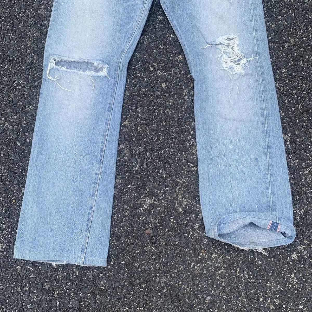 Self Edge 💥 REDLINE 💥 Vintage Edwin 505 Jeans Light Wash Denim Pants Size US 29 - 3 Thumbnail