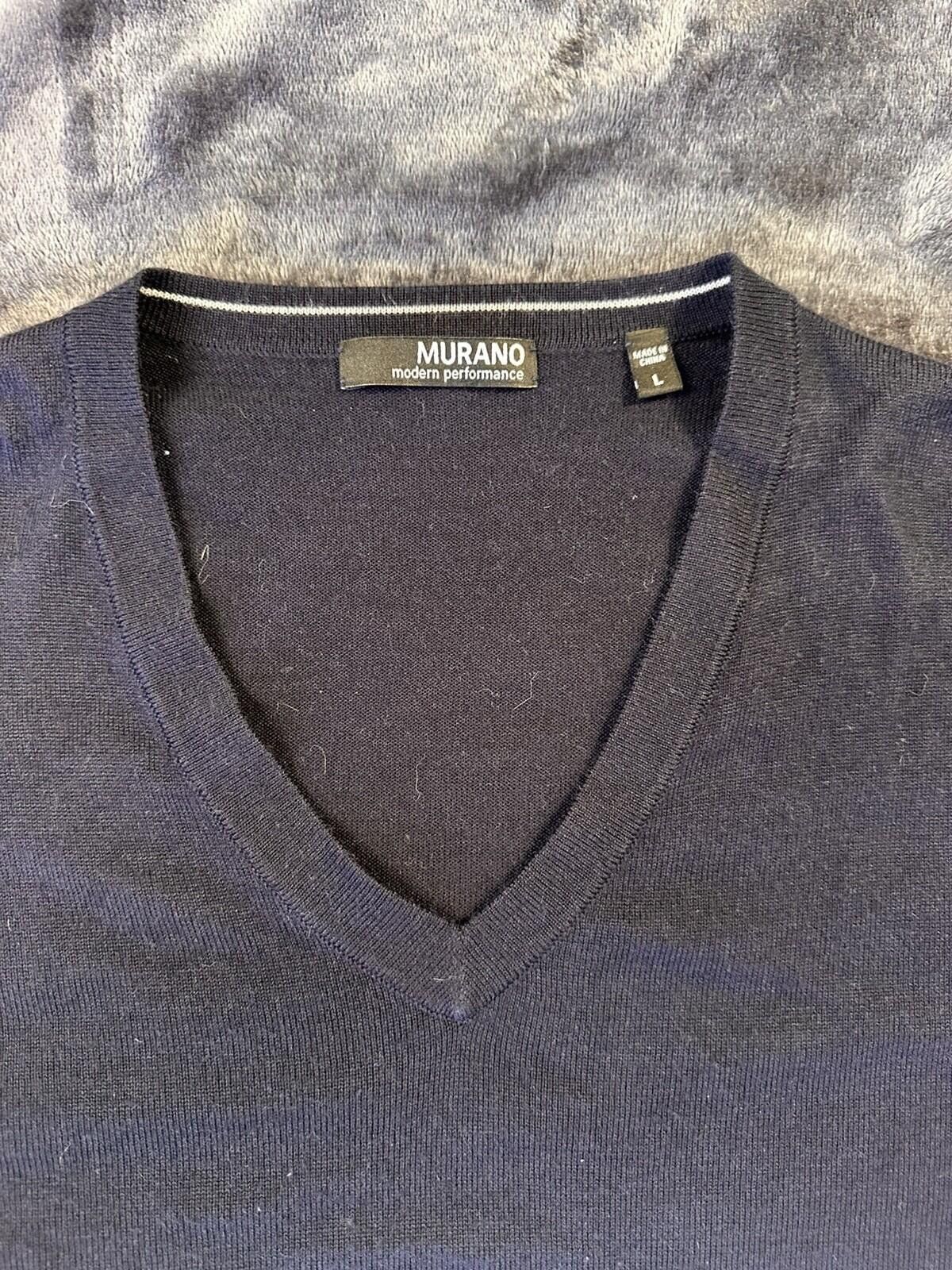 Murano Men's Murano Performance Navy Blue V-Neck Sweater Sz Large Size US L / EU 52-54 / 3 - 3 Thumbnail