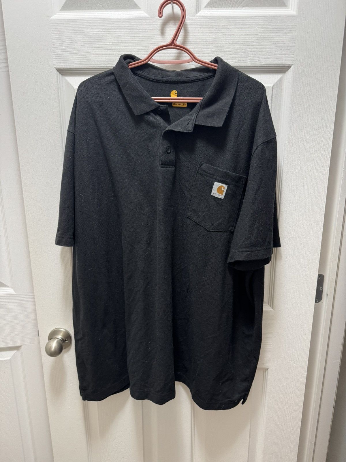 Carhartt Carhartt Black Original Oversized Black Polo Workshirt Size US XXL / EU 58 / 5 - 1 Thumbnail