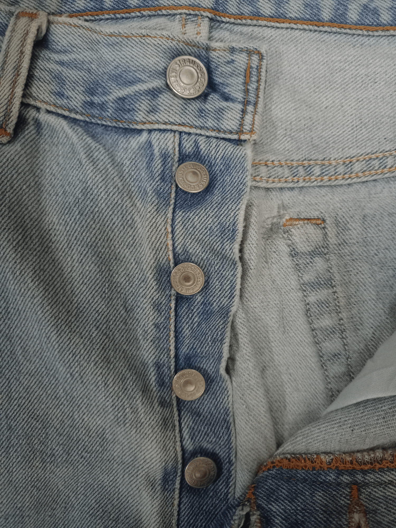 Levi's × Levi's Vintage Clothing Vintage 90s Levis 501 Distressed Loose Jeans 30x29 Size US 30 / EU 46 - 3 Thumbnail
