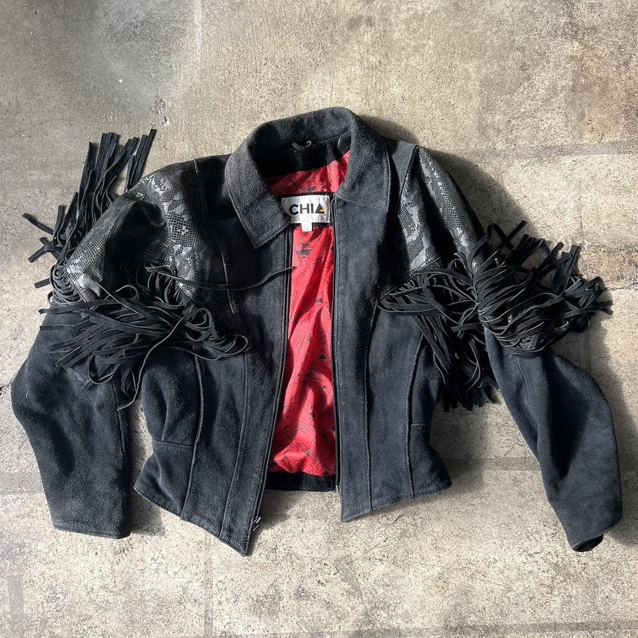 Vintage FRINGE&LEATHER_JACKET Size M / US 6-8 / IT 42-44 - 4 Thumbnail