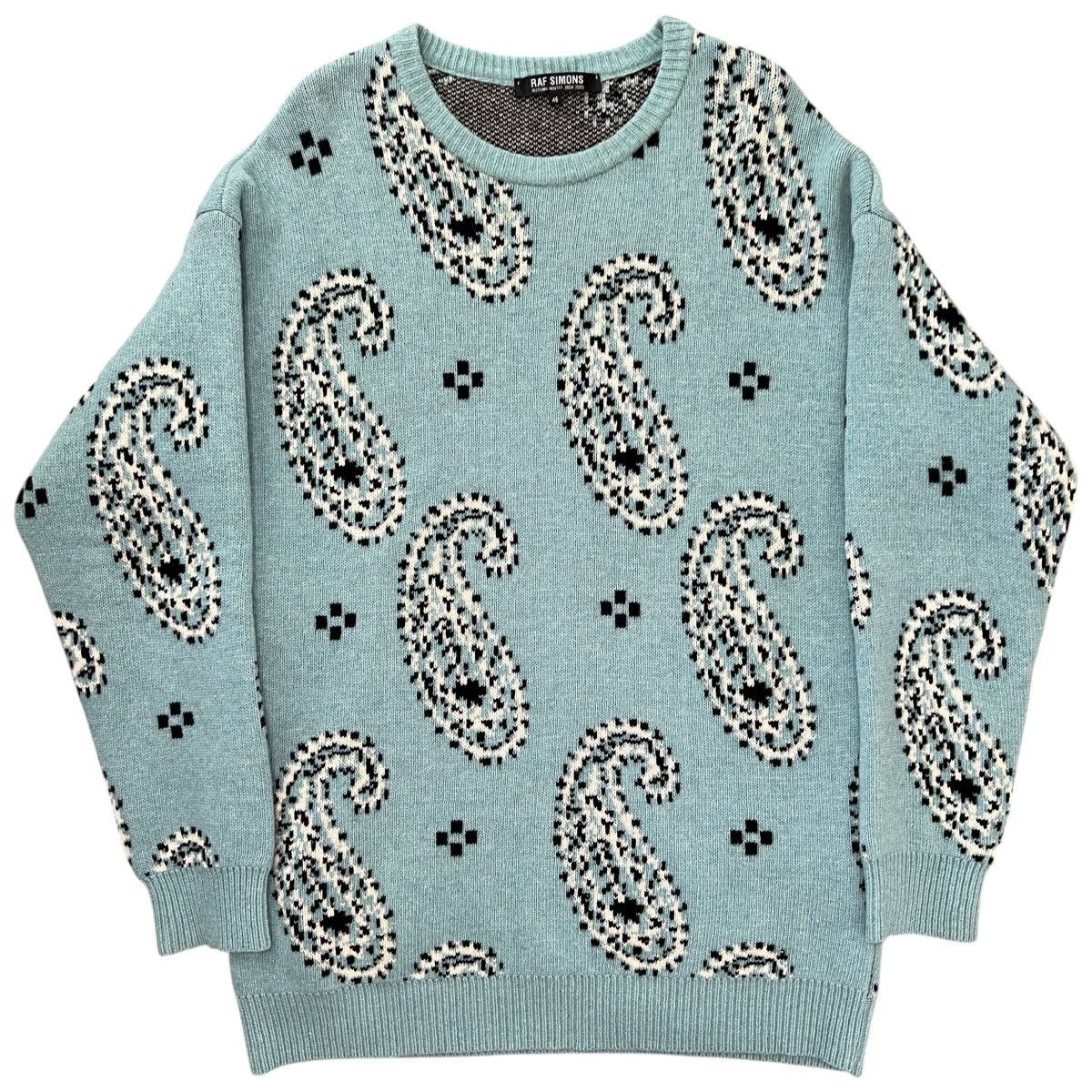 Raf Simons RAF SIMONS 2004-2005AW "Waves" Paisleys Heavy Knit Sweater Size US S / EU 44-46 / 1 - 1 Thumbnail