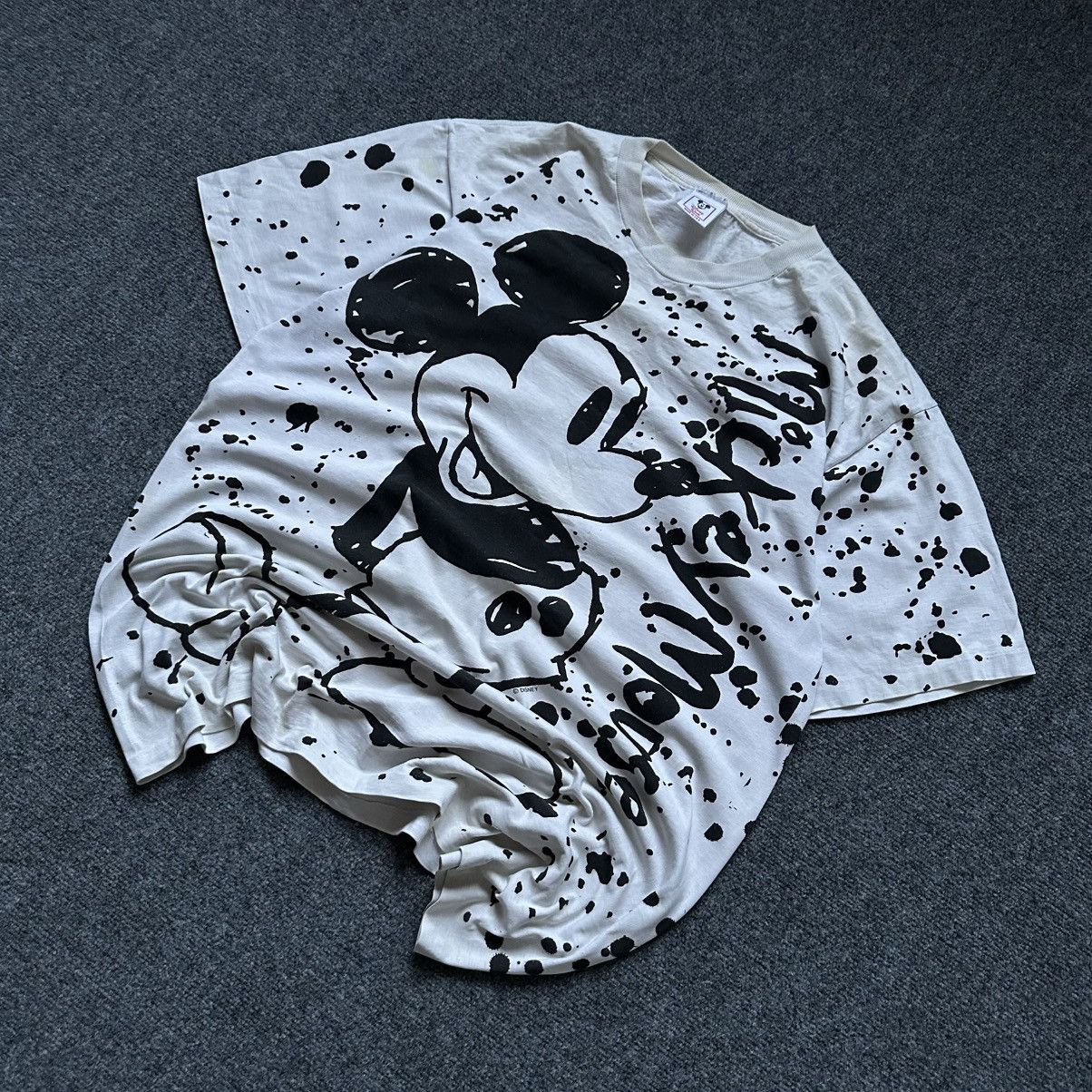 Disney VTG Disney Mickey Mouse Tee 90s Overprinted Single Stitch Size US XL / EU 56 / 4 - 1 Thumbnail