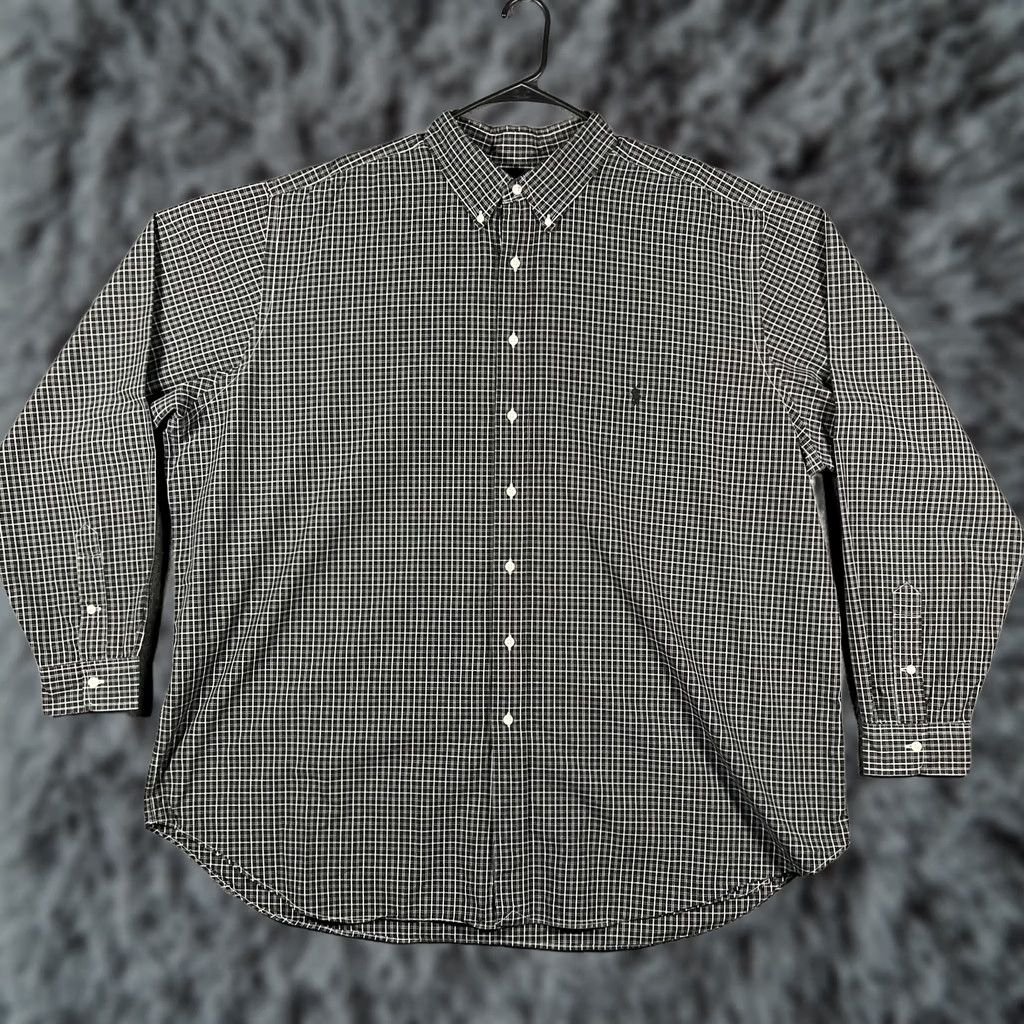 Ralph Lauren Ralph Lauren Shirt Mens 3XLT Black Check Button-Down Long Sleeve Big Tall Shirt Size US XXL / EU 58 / 5 - 1 Thumbnail