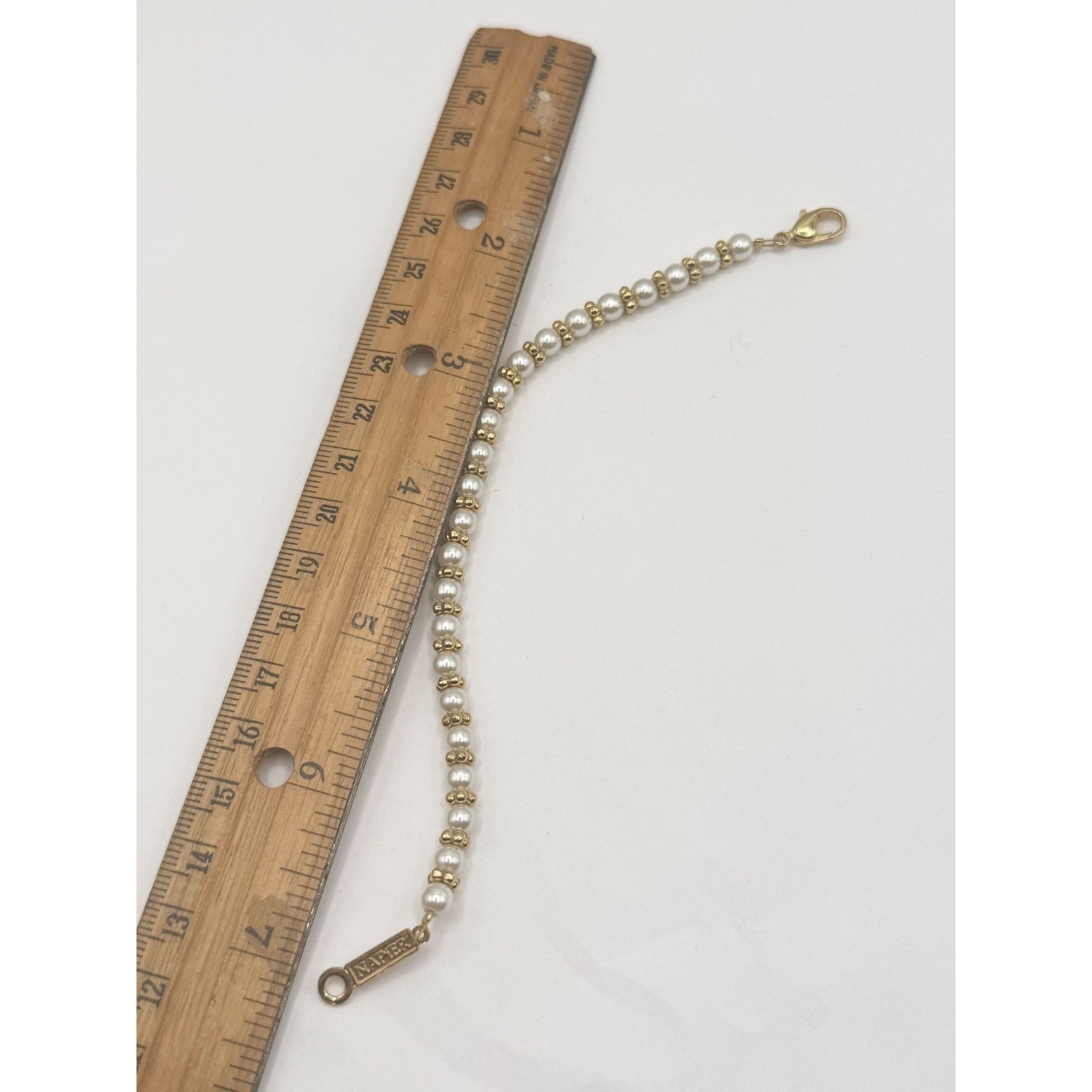 Vintage Vintage Napier faux seed pearl beaded bracelet Size ONE SIZE - 3 Thumbnail