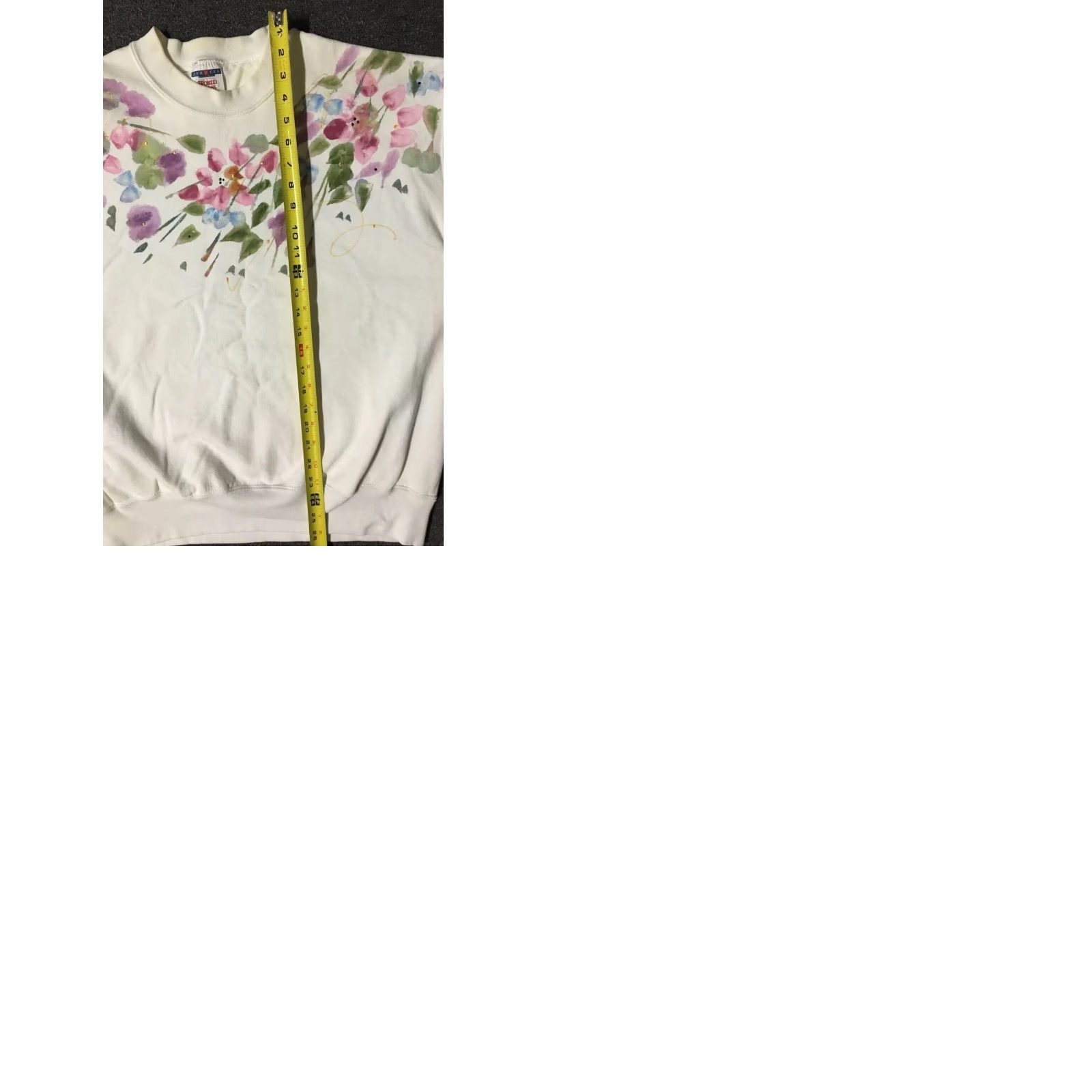 Jerzees Vtg 90s JERZEES Flowers Sweatshirt L White USA Men's Crewneck Floral 80s 90s Grunge Vaporwave Outdoors Hiking Mountains Vintage Shirt Size US L / EU 52-54 / 3 - 9 Thumbnail