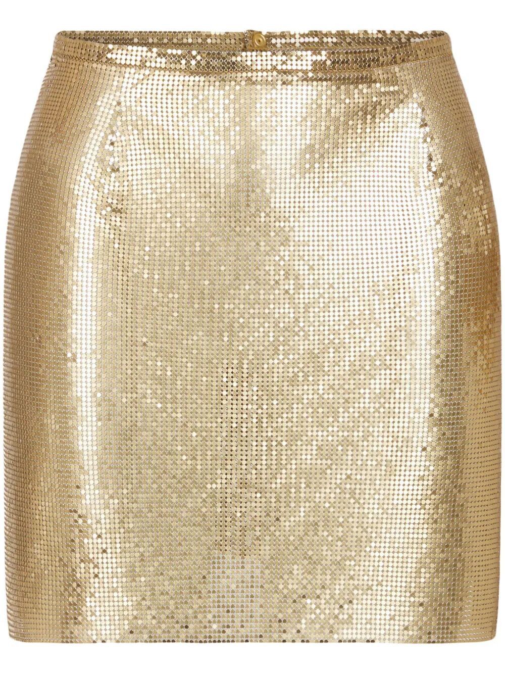 Paco Rabanne MINI METALLIC SKIRT Size 28" / US 6 / IT 42 - 1 Thumbnail