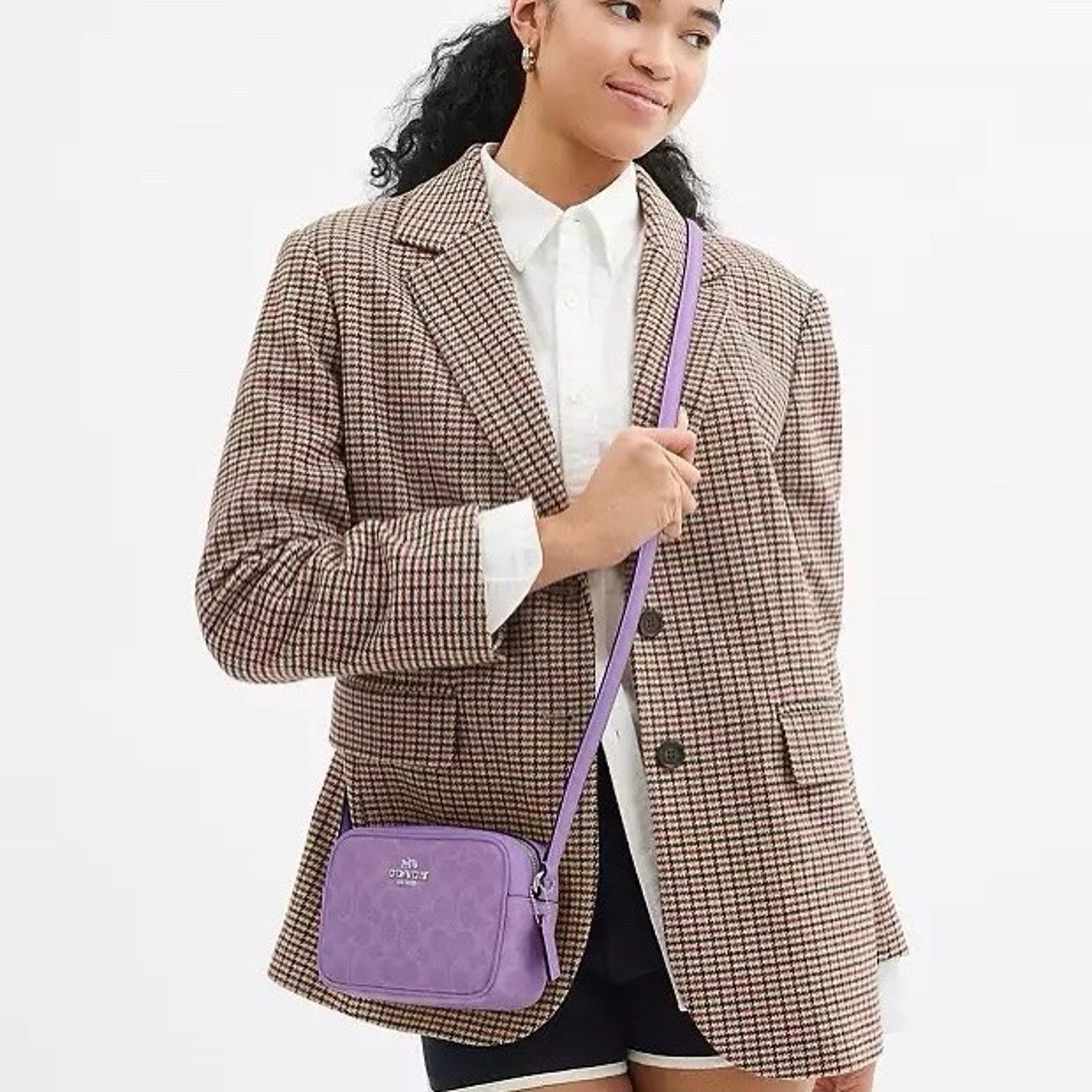 Coach NWT Coach CY752 Mini Jamie Camera Bag Canvas Silver/Iris Size ONE SIZE - 8 Thumbnail