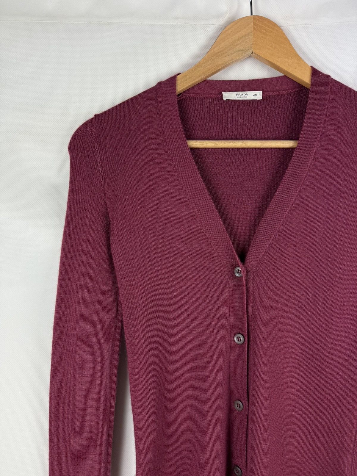 Prada Prada Ladies Cashmere Silk Long Sleeve Cardigan Sweater Size S / US 4 / IT 40 - 4 Thumbnail