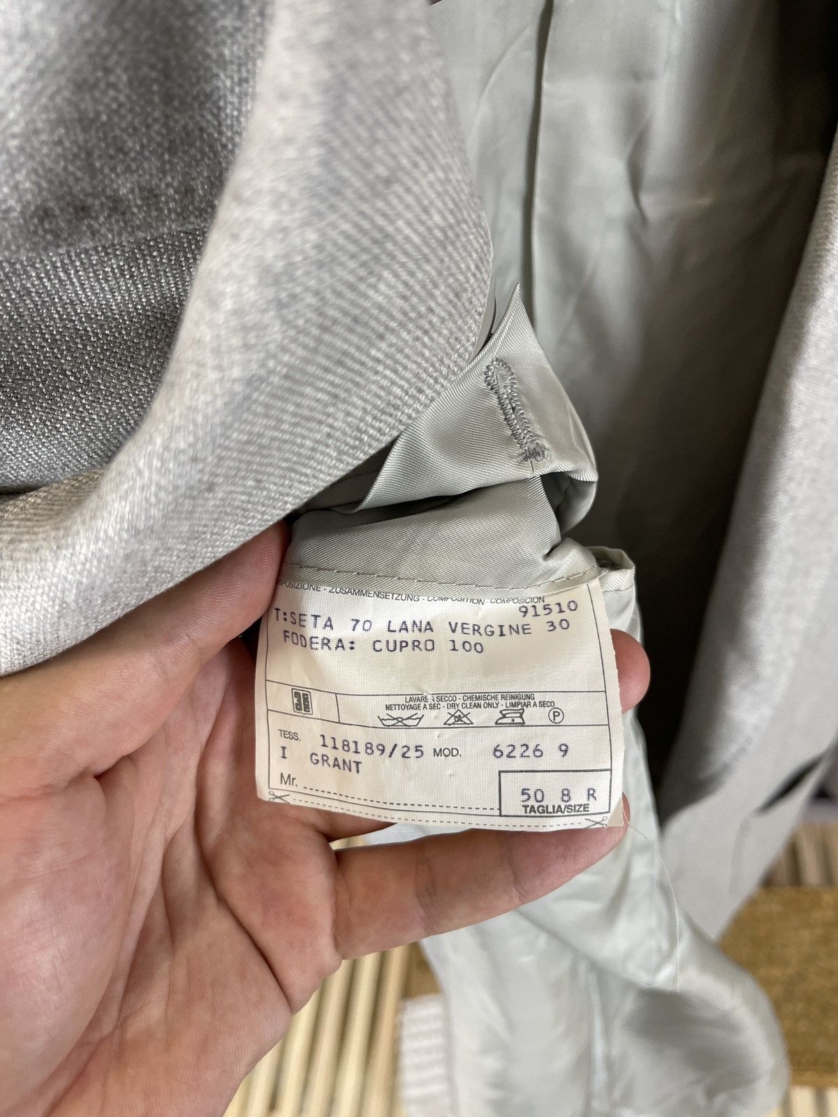 Corneliani Corneliani made in Italy silk wool grey blazer sport coat Size 40R - 11 Thumbnail