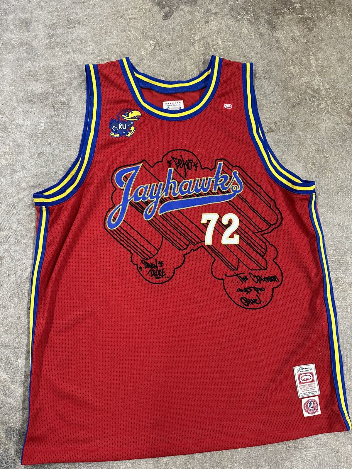 Ecko Unltd. Crazy Y2K Ecko Unltd Kansas City Jayhawks Basketball Jersey Size US XXL / EU 58 / 5 - 3 Thumbnail