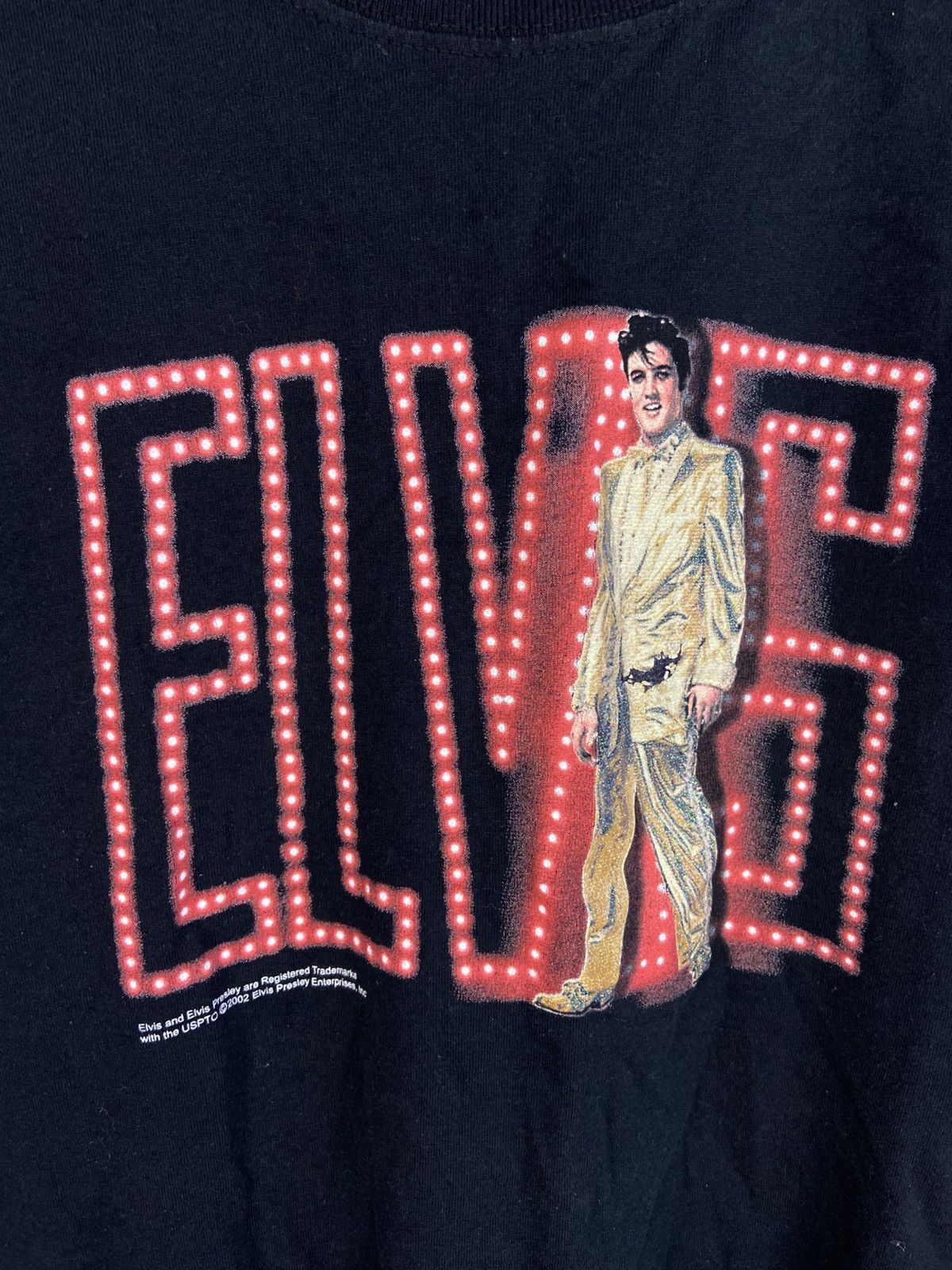 Fruit Of The Loom Vintage Rare Elvis Presley 2002 Y2K AvantGarde Merch T-Shirt Size US L / EU 52-54 / 3 - 3 Thumbnail
