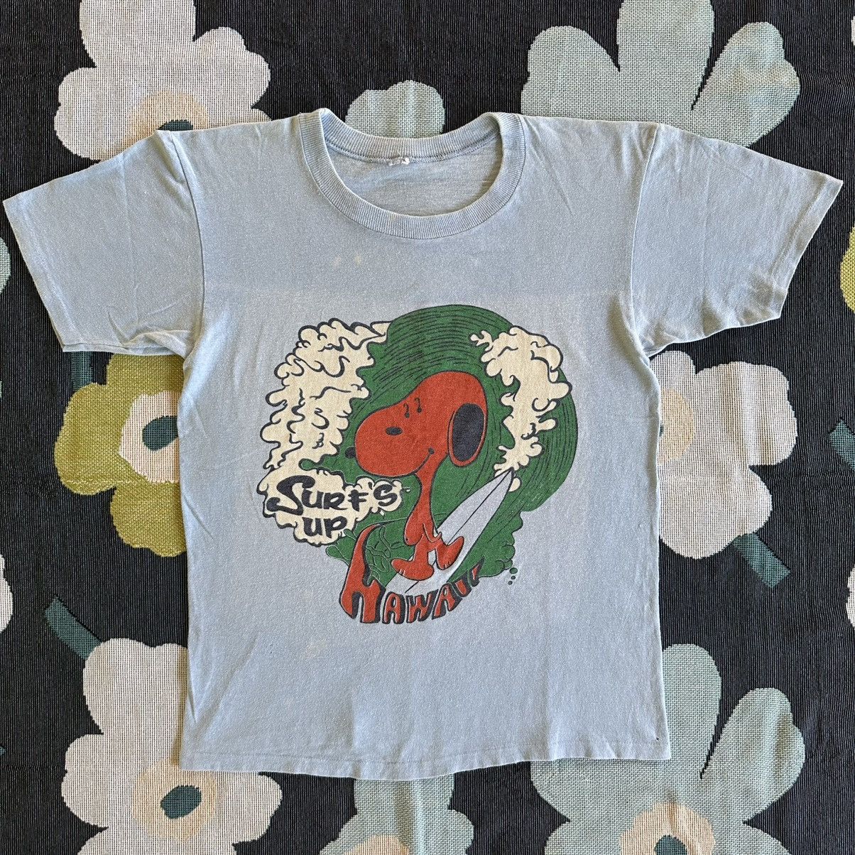 Vintage Vintage 70s Snoopy Surf’s Up!! Shirt Size US S / EU 44-46 / 1 - 2 Thumbnail