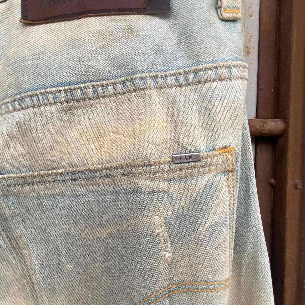 G-Star VTGE GSTAR DISTRESSED JEAN RUSTY WASH ASSYMETRIC LEG SLIMFIT Size US 30 / EU 46 - 14 Thumbnail